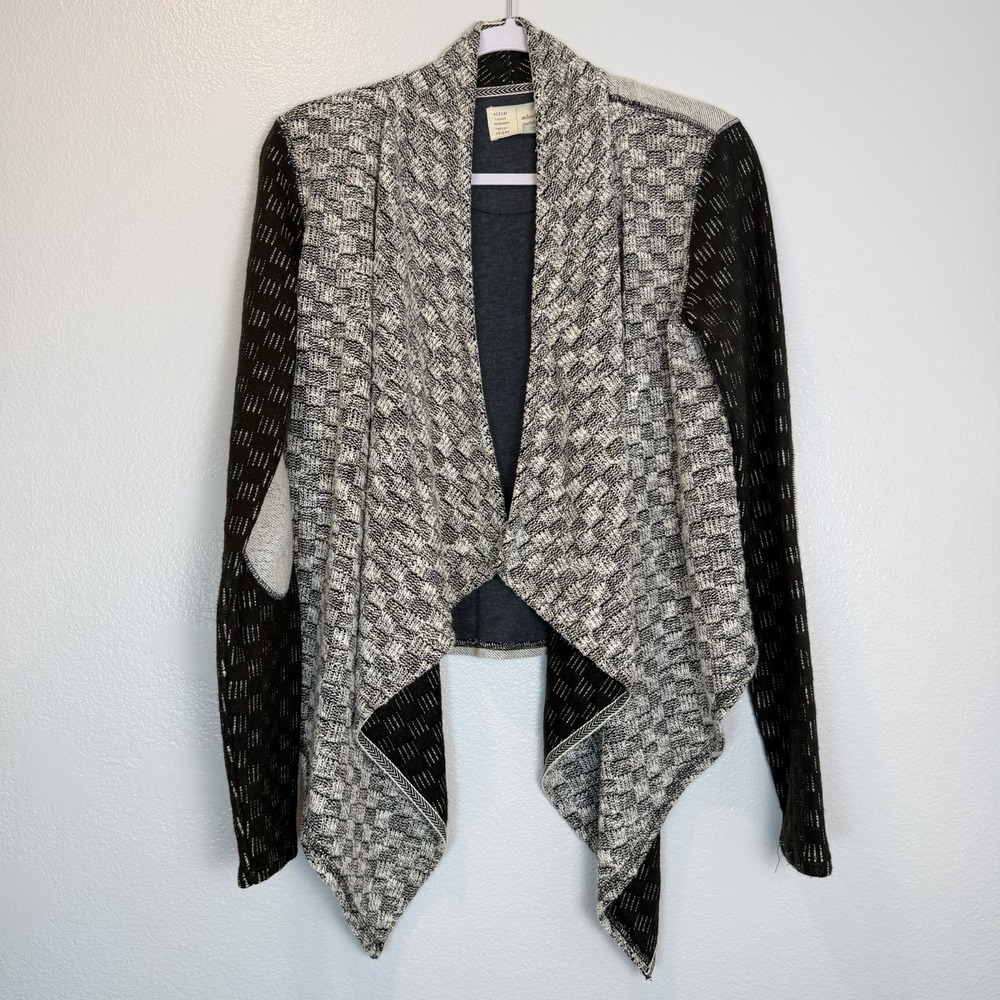 Anthropologie Size-M Saturday Sunday Womens Cardigan Luci Draped Knit Gray